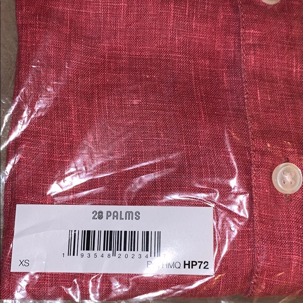 🦋 NWT 28 Palms Men’s Relaxed Fit 100% Linen Shirt XS - Picture 8 of 8